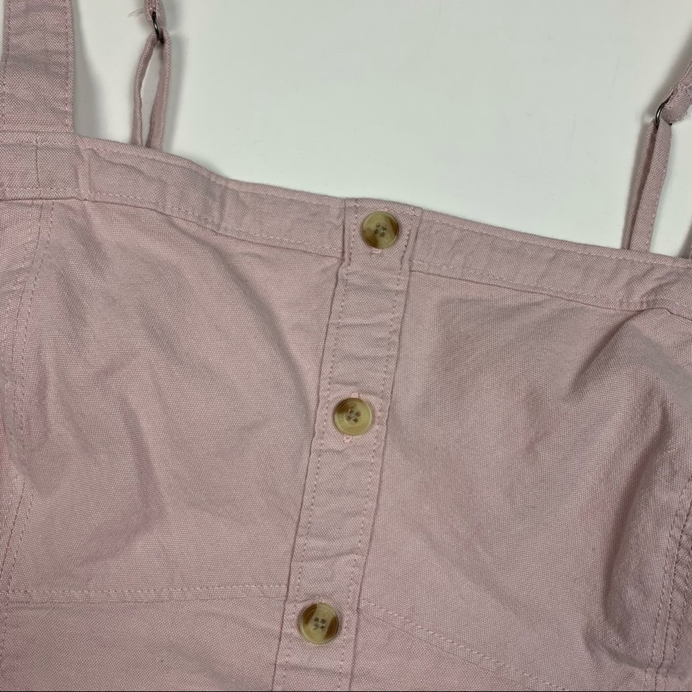 Abercrombie & Fitch Light Baby Pink Structured Button Down Crop Top - Picture 5 of 5